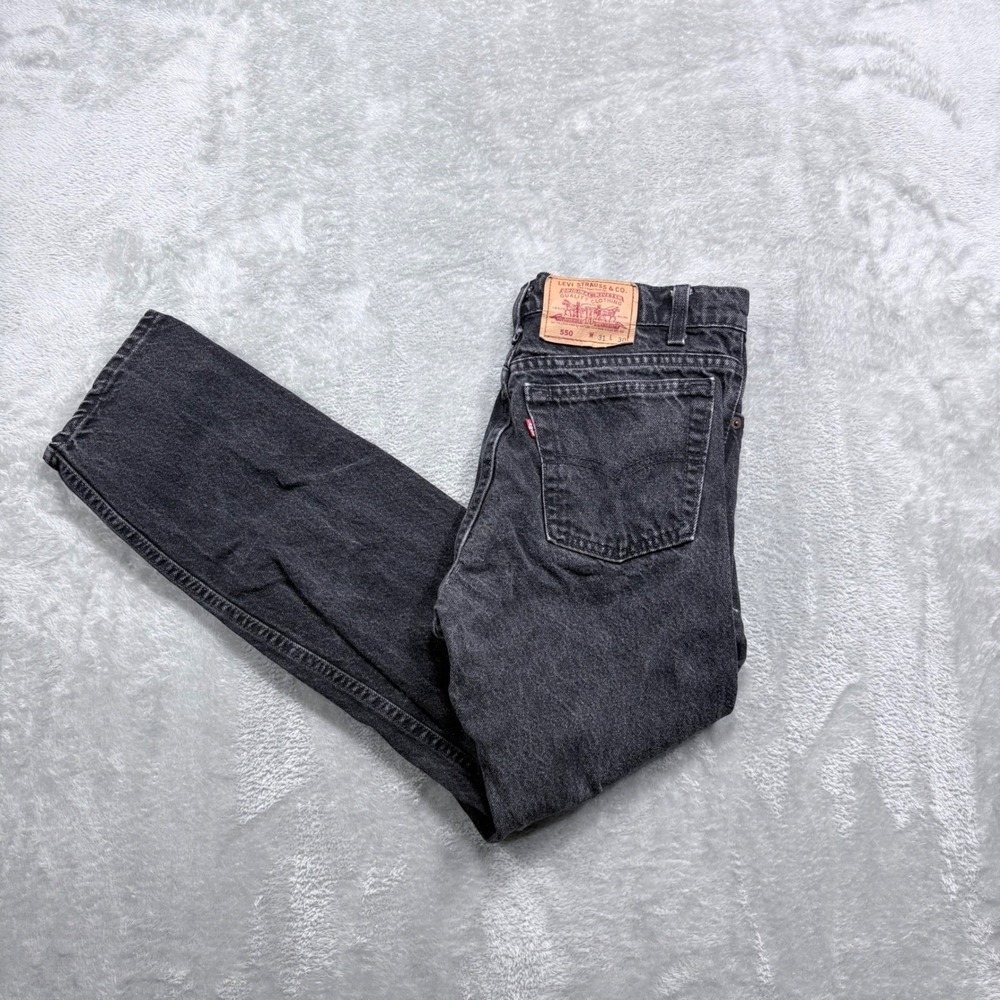 Levi's 550 Jeans Mens 31x30 Black Relaxed Fit Tapered Leg Made in USA Vintage 90